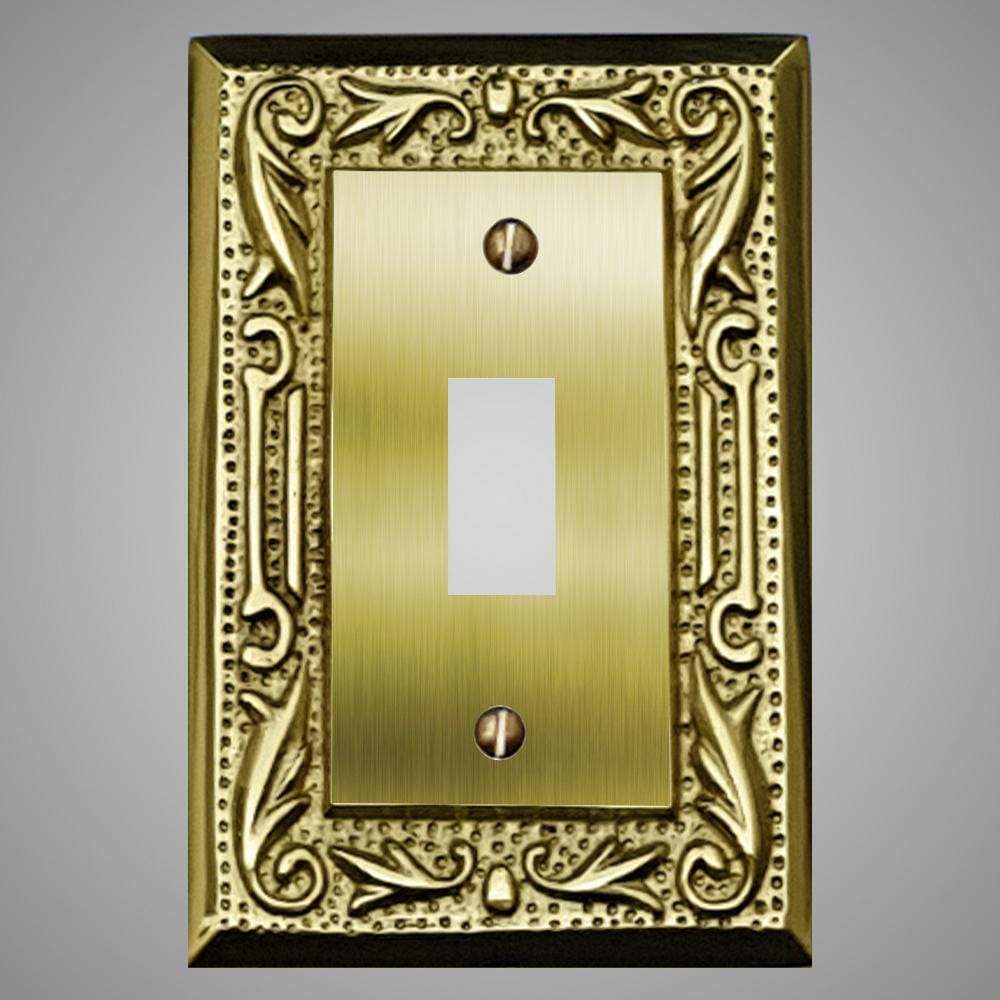 1 Gang Toggle Light Switch Plate - Floral Design