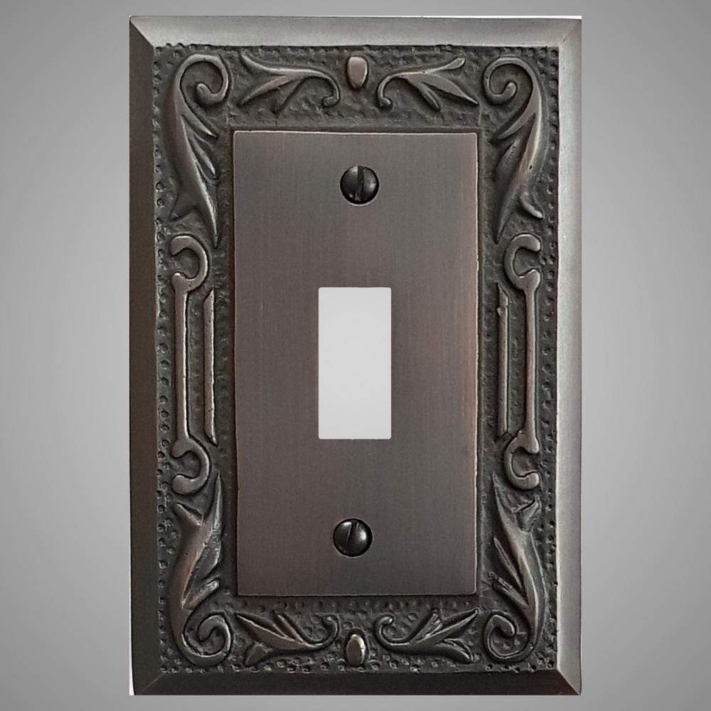 1 Gang Toggle Light Switch Plate - Floral Design
