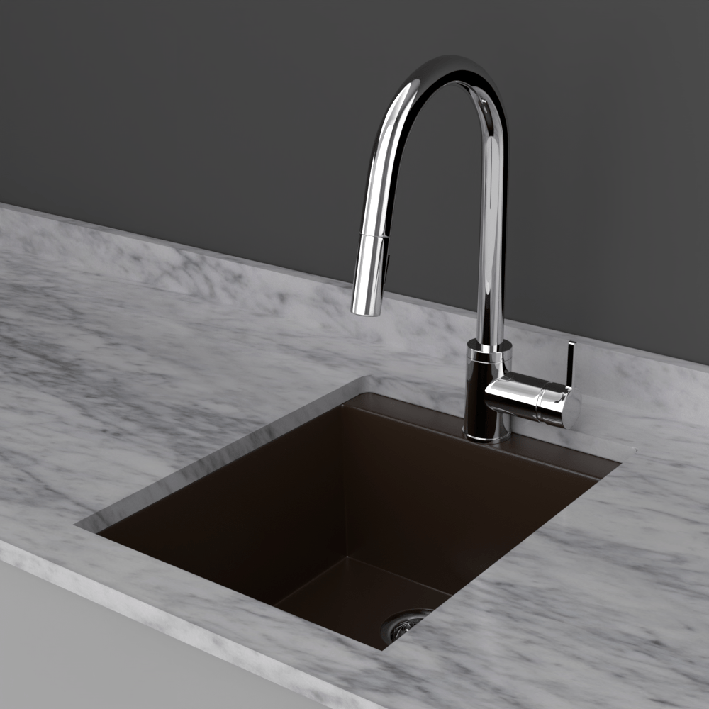 16" Cardea Granite Composite Sink - Brown