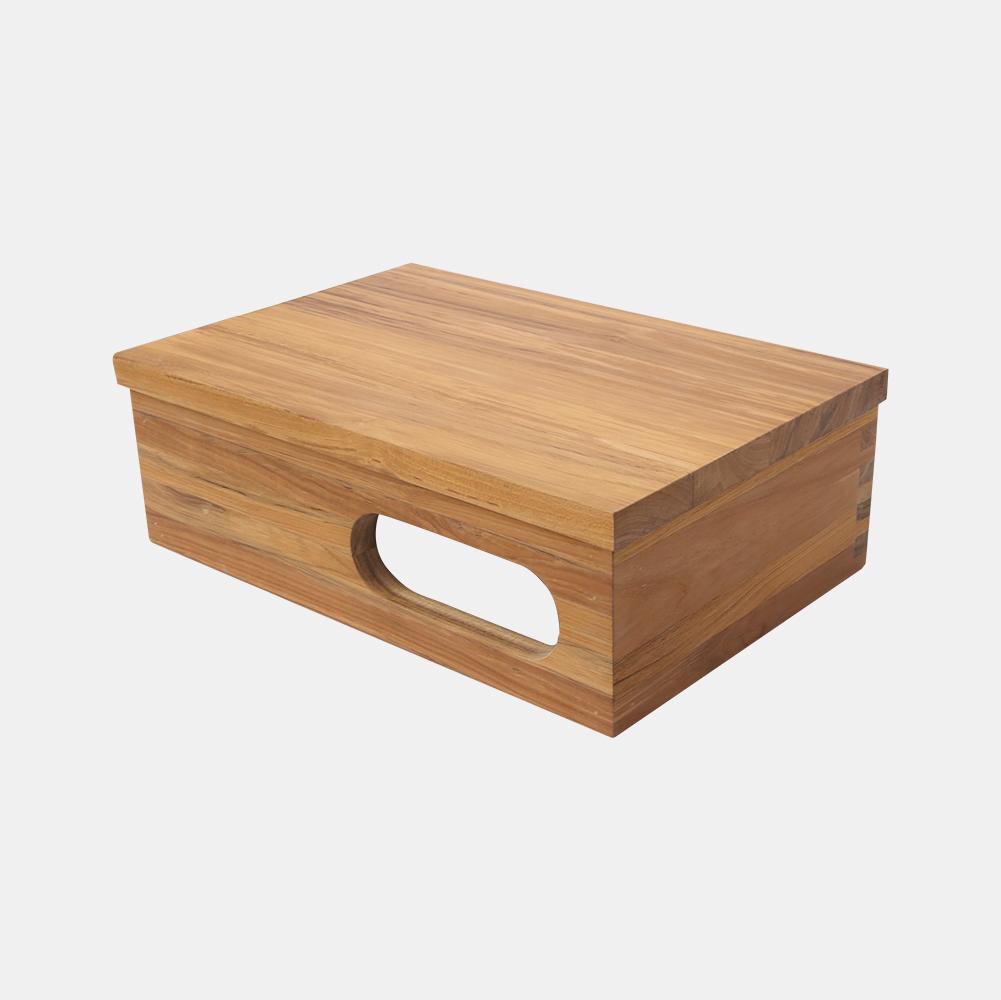 18" Thaxton Teak Wall-Mount Vessel Vanity with Towel Bar - Natural Teak