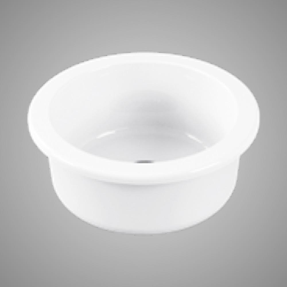 18" Yago Fireclay Single-Bowl Drop-In Prep Sink