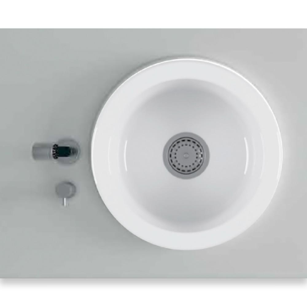 18" Yago Fireclay Single-Bowl Drop-In Prep Sink