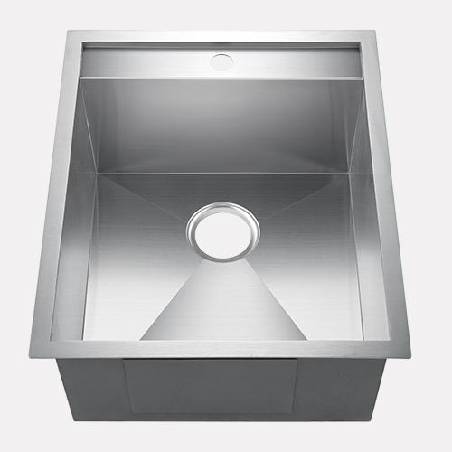 19" Highland Stainless Steel Single-Bowl Drop-In Sink