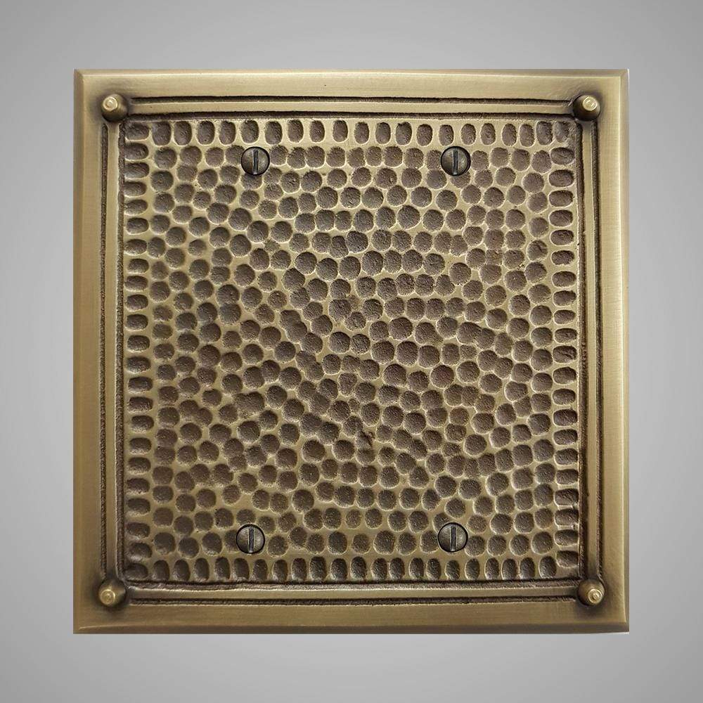 2 Blank Wall Plate - Framed Hammered Design