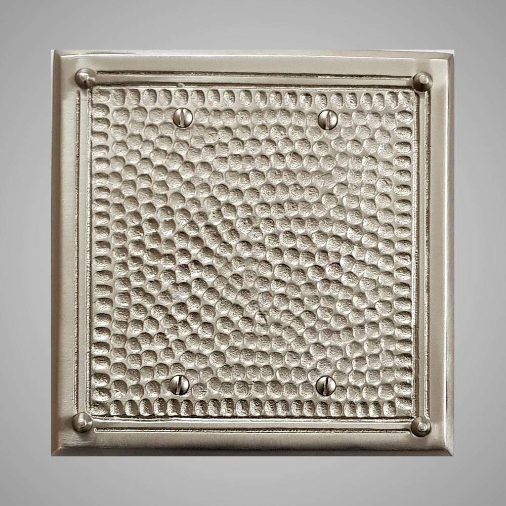 2 Blank Wall Plate - Framed Hammered Design