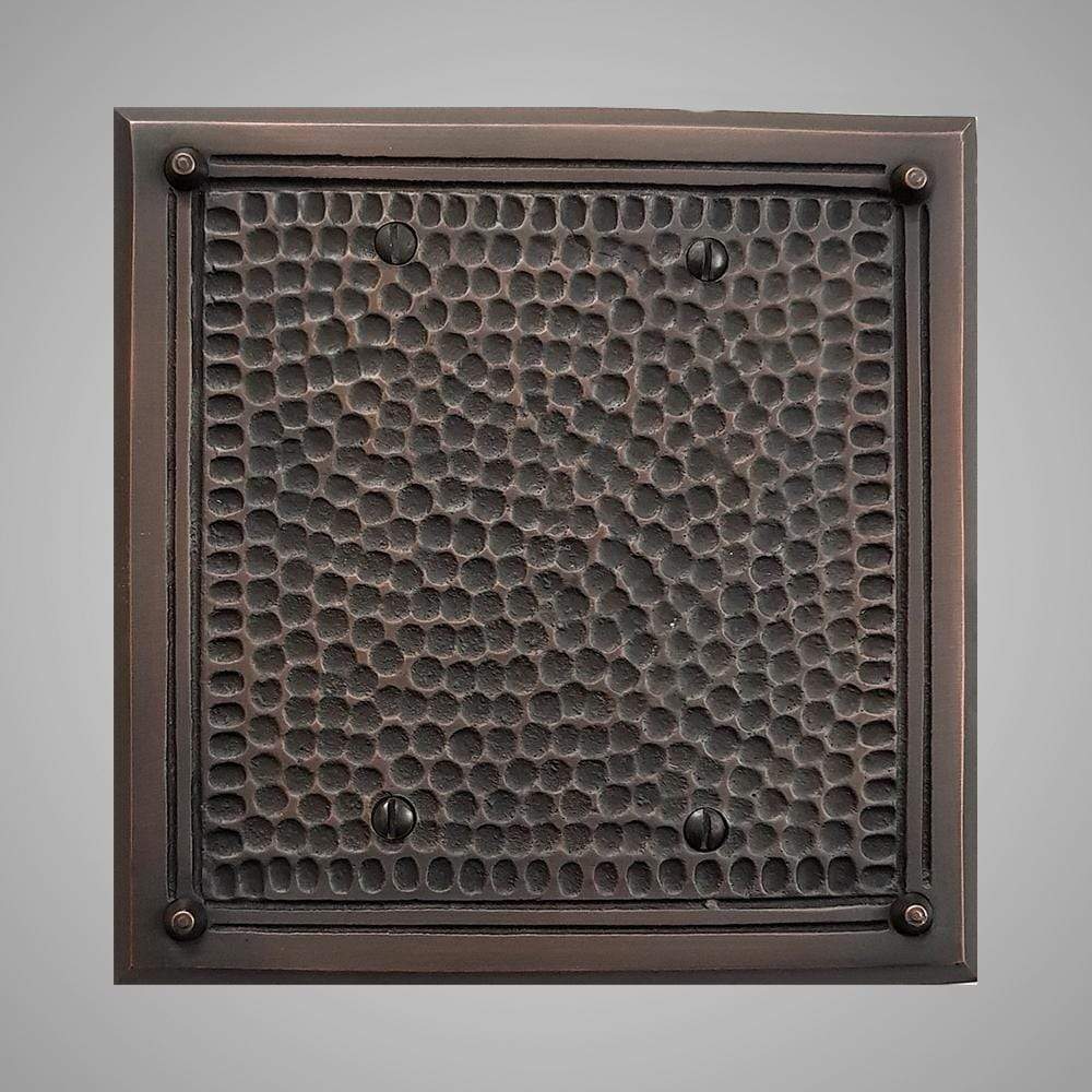 2 Blank Wall Plate - Framed Hammered Design