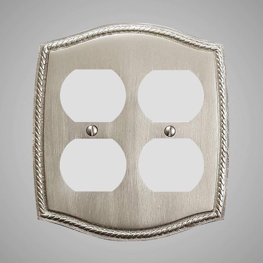 2 Gang Duplex Outlet Wall Switch Plate - Georgian Design