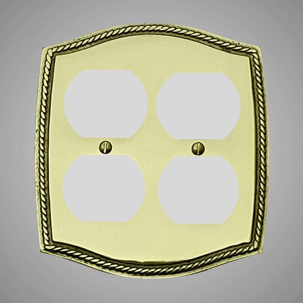 2 Gang Duplex Outlet Wall Switch Plate - Georgian Design