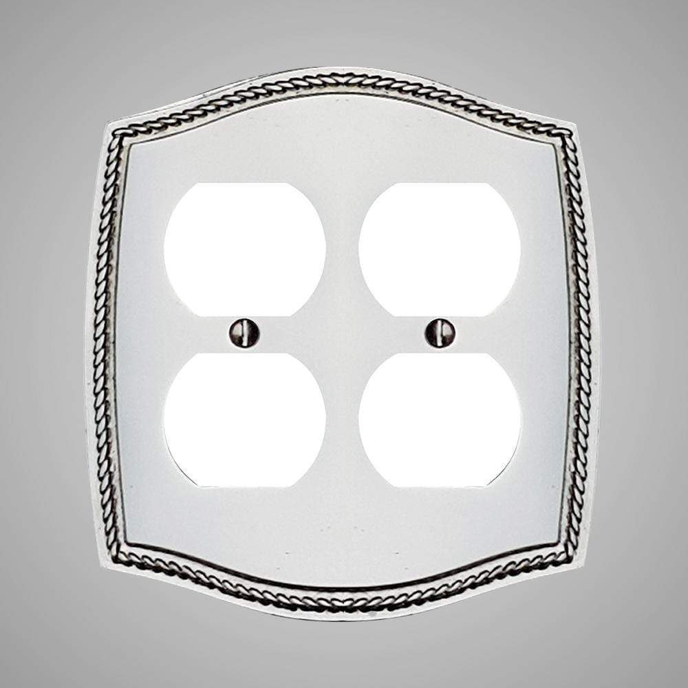 2 Gang Duplex Outlet Wall Switch Plate - Georgian Design