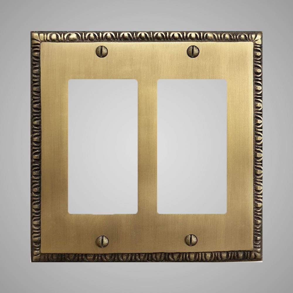 2 Gang Rocker Light Switch Plate - Egg & Dart Design
