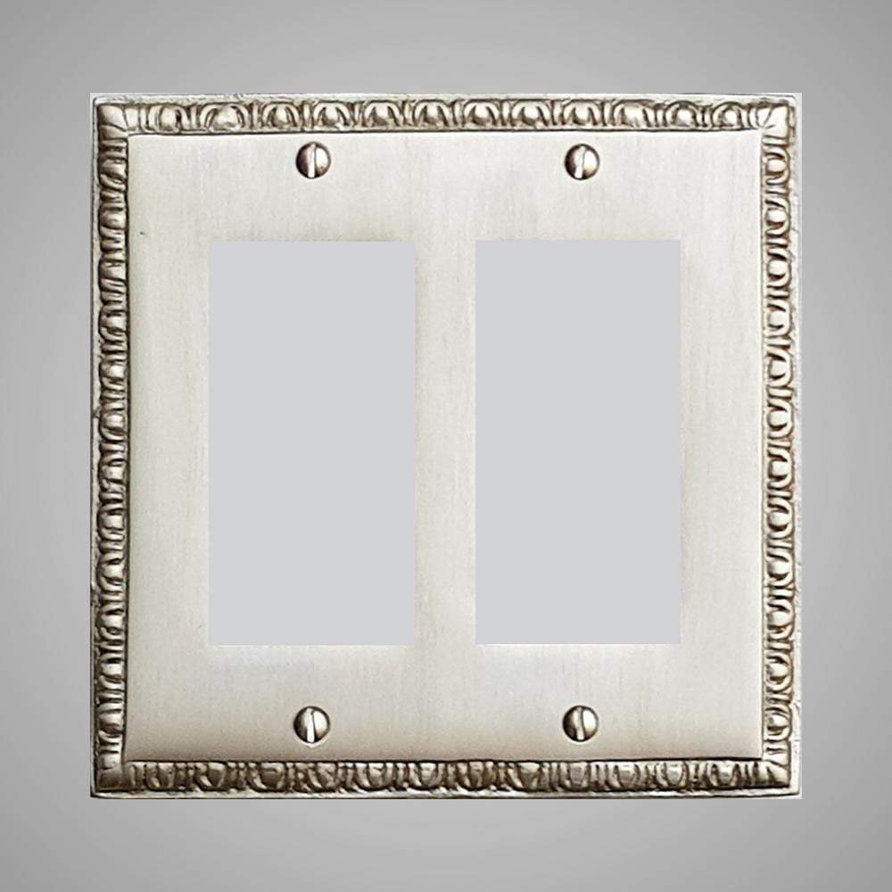 2 Gang Rocker Light Switch Plate - Egg & Dart Design