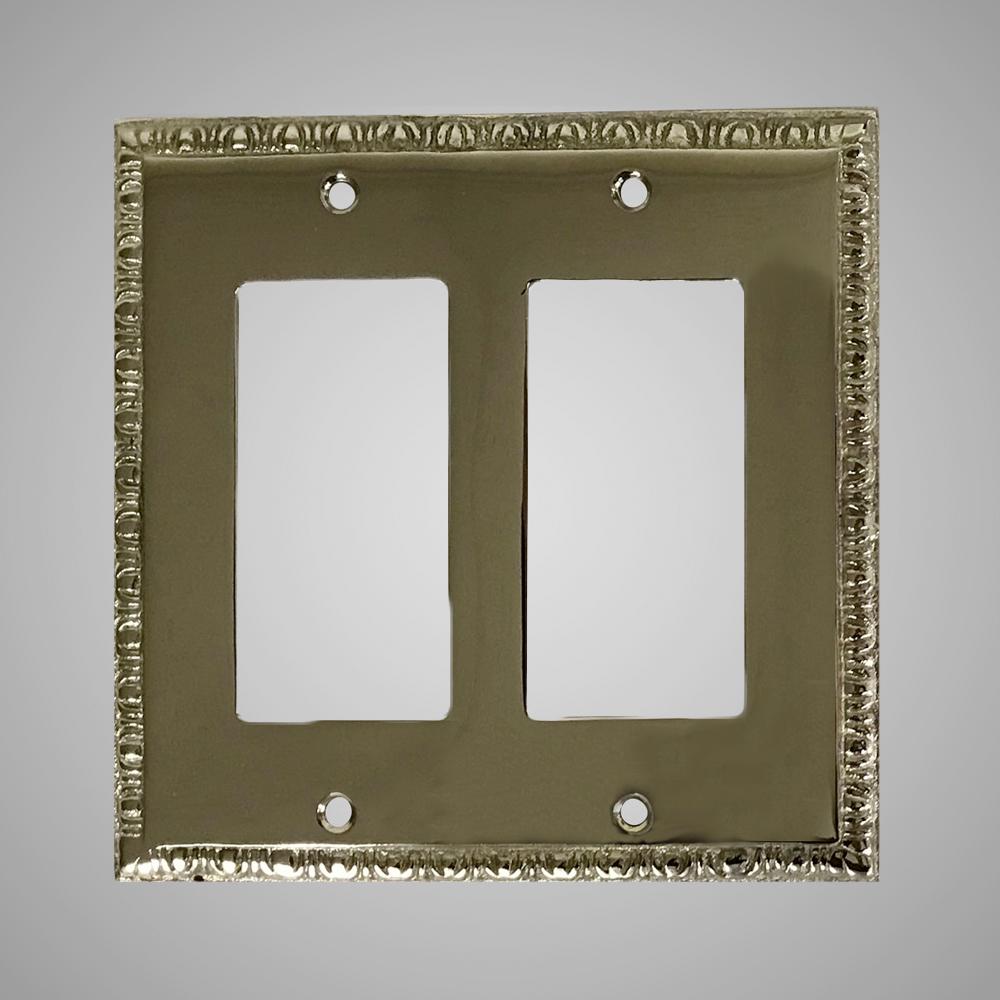 2 Gang Rocker Light Switch Plate - Egg & Dart Design