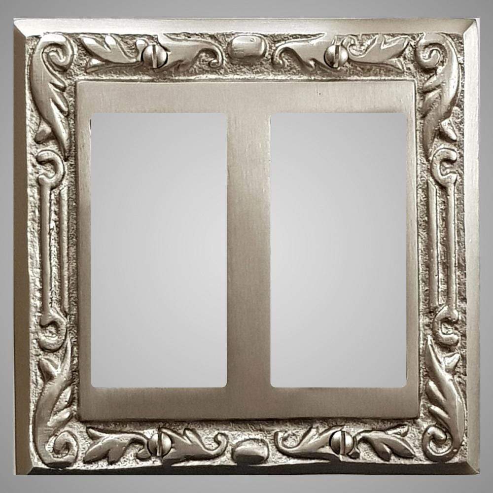 2 Gang Rocker Light Switch Plate - Floral Design