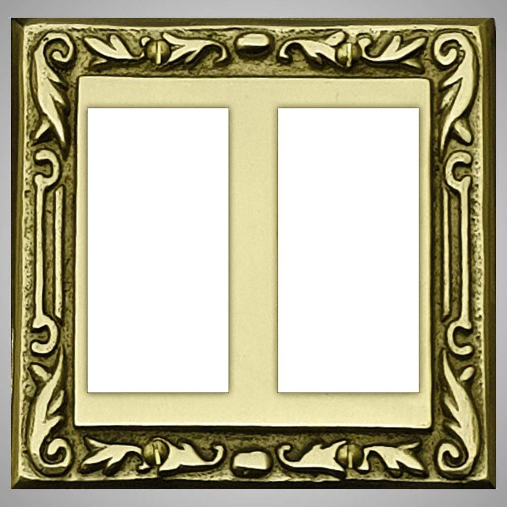 2 Gang Rocker Light Switch Plate - Floral Design