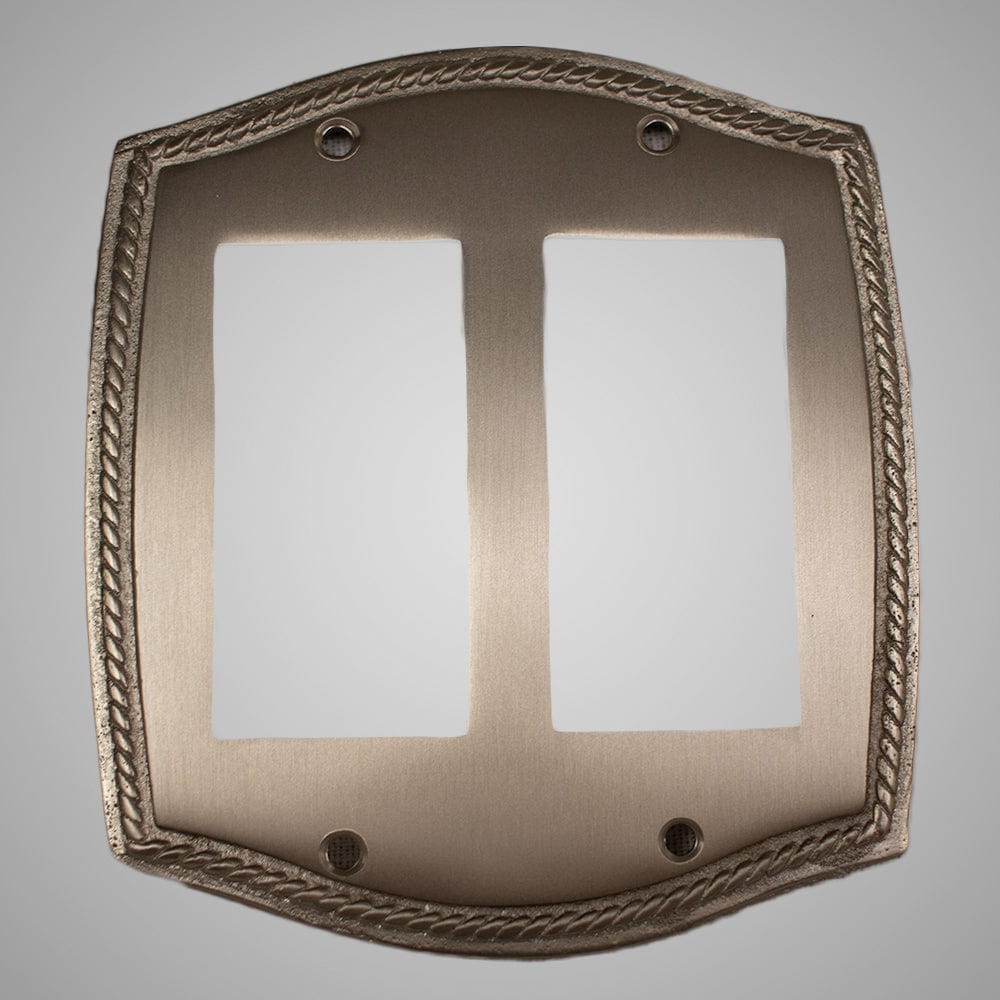 2 Gang Rocker Light Switch Plate - Georgian Design