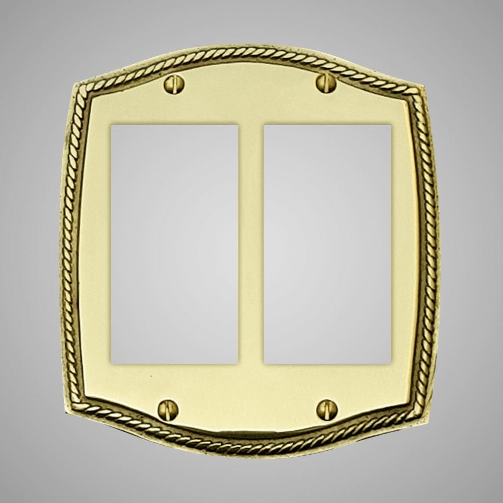 2 Gang Rocker Light Switch Plate - Georgian Design