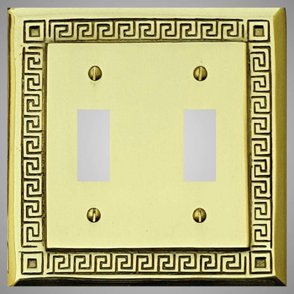 2 Gang Toggle Light Switch Plate - Greek Design