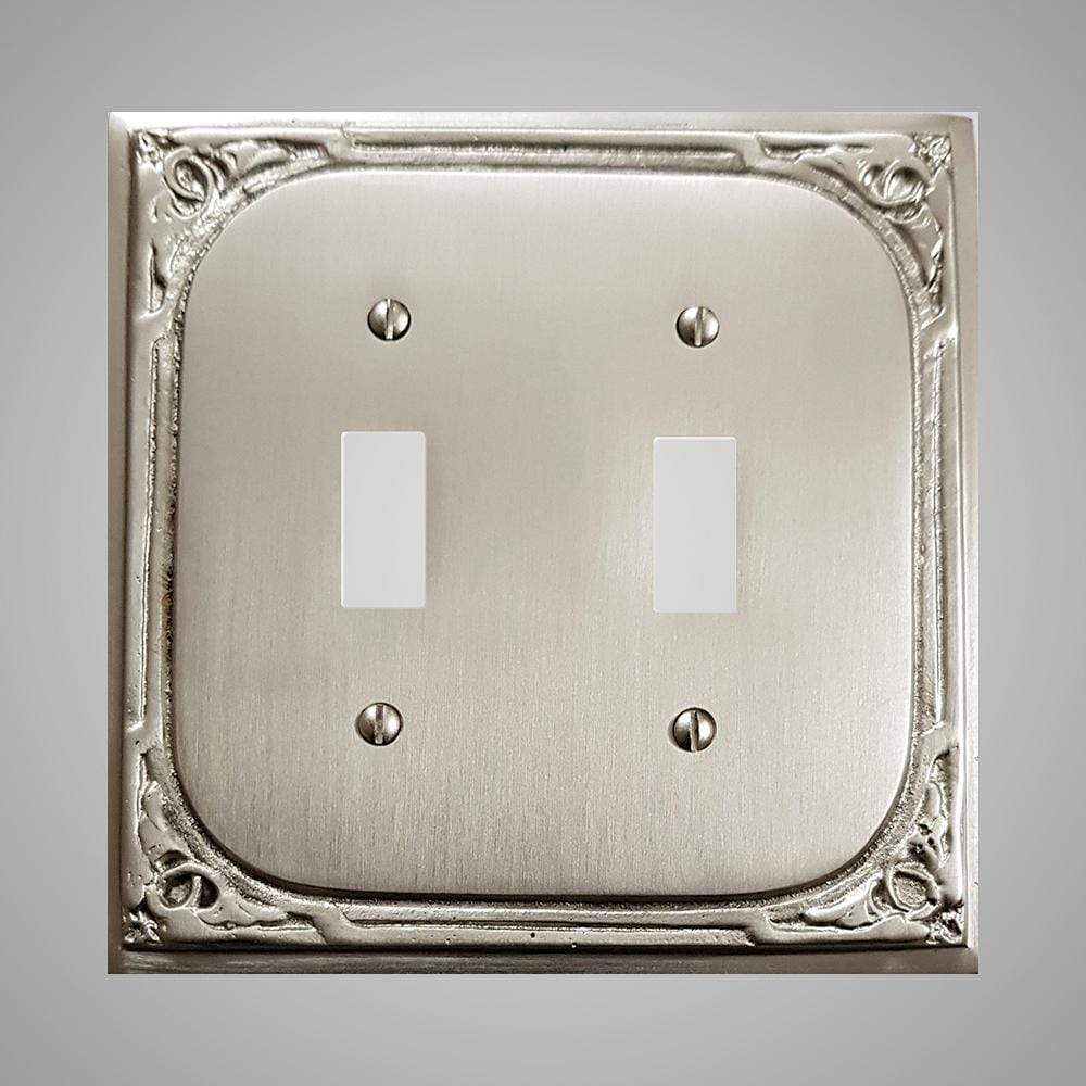 2 Gang Toggle Light Switch Plate - Victorian Design