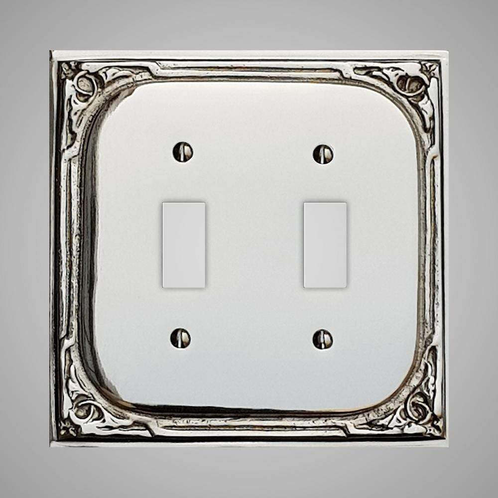 2 Gang Toggle Light Switch Plate - Victorian Design