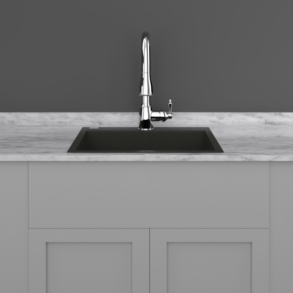 24" Canika Granite Composite Sink - Black