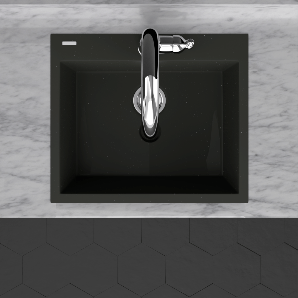 24" Canika Granite Composite Sink - Black