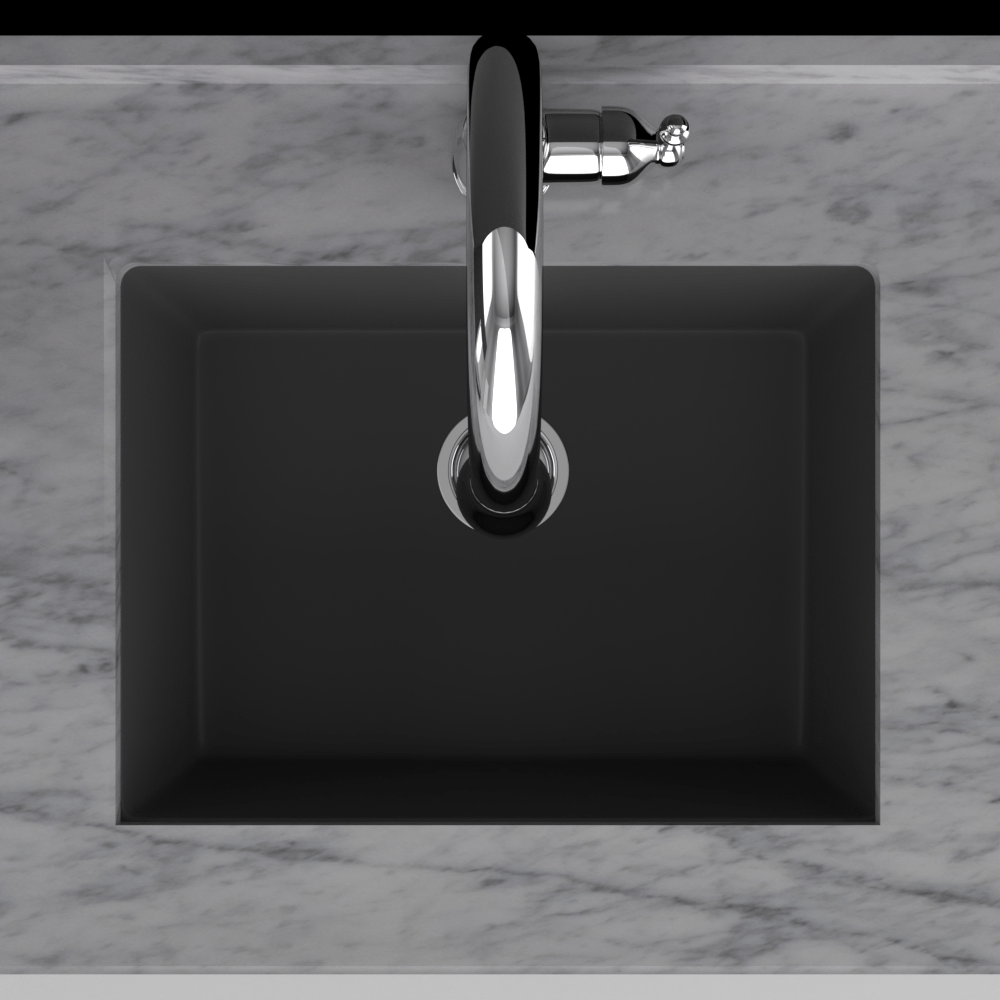 24" Florence Fireclay Single-Bowl Kitchen Sink - Matte Black