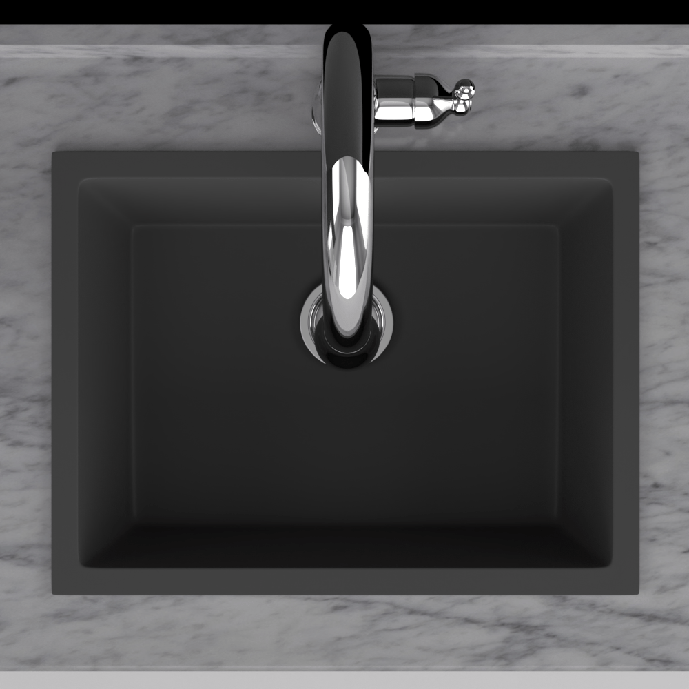 24" Florence Fireclay Single-Bowl Kitchen Sink - Matte Black