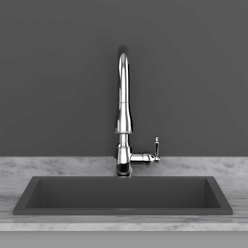 24" Florence Fireclay Single-Bowl Kitchen Sink - Matte Black