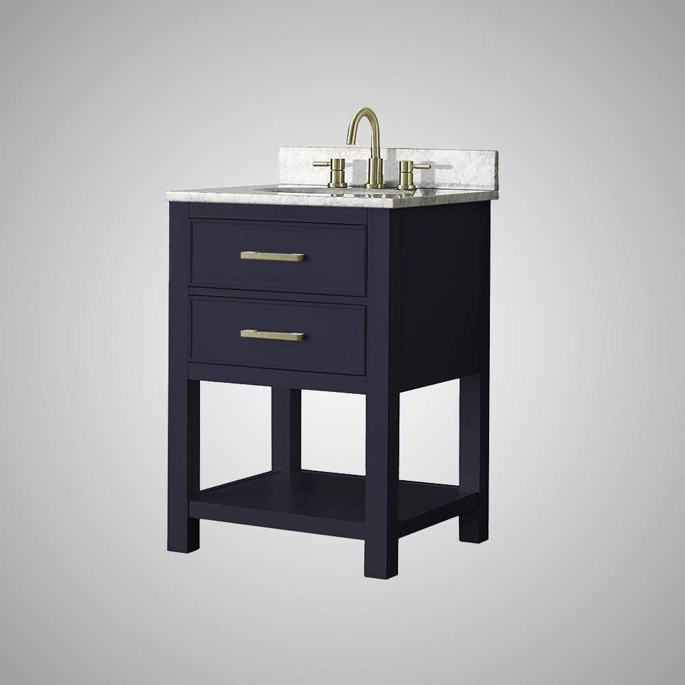 24" Maurizio Vanity Cabinet for Oval Undermount Sink - Navy Blue