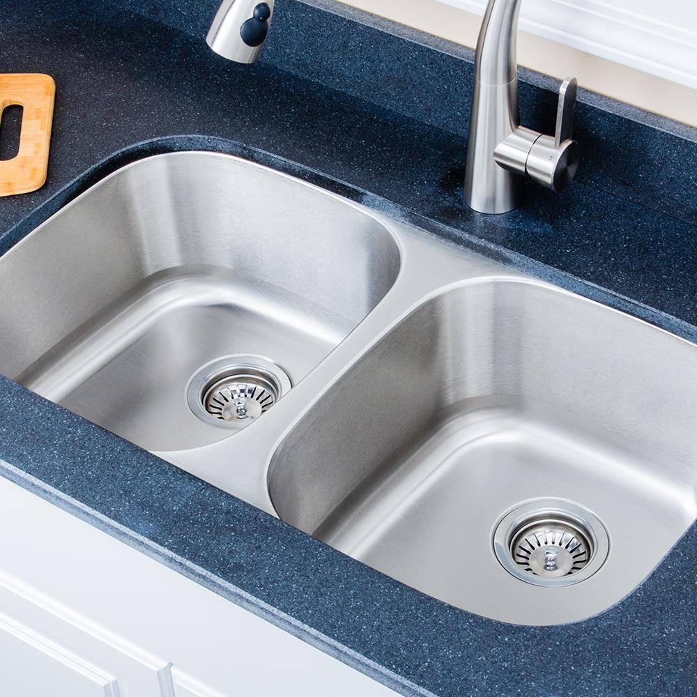 29" Potsdam Stainless Steel Double-Bowl Undermount Sink