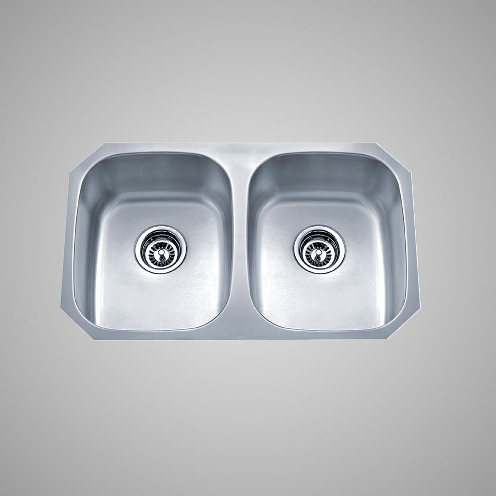 29" Potsdam Stainless Steel Double-Bowl Undermount Sink