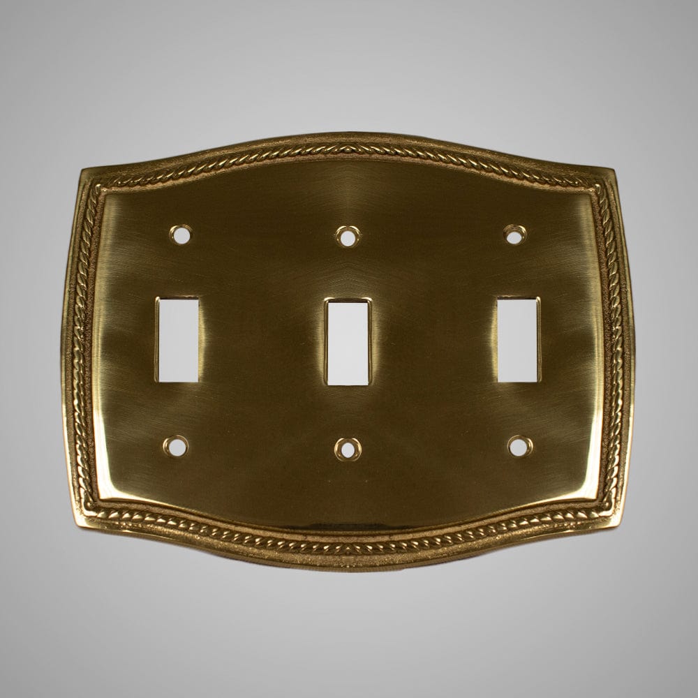 3 Gang Toggle Wall Switch Plate - Georgian Design