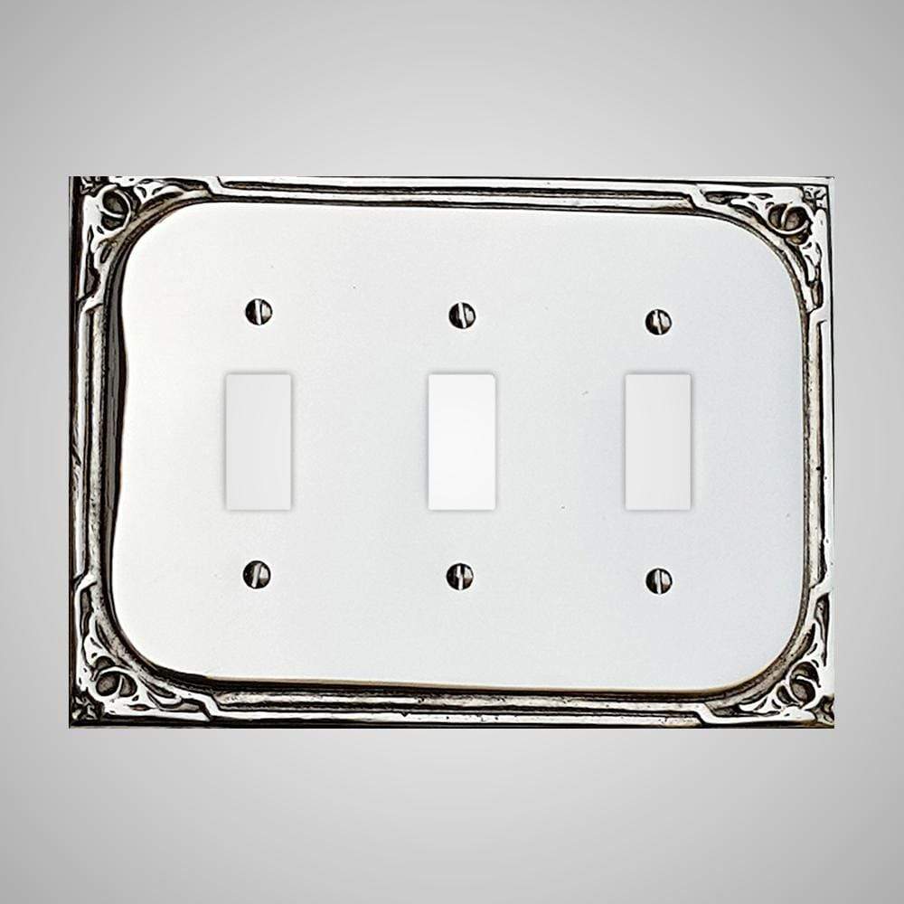 3 Gang Toggle Wall Switch Plate - Victorian Design