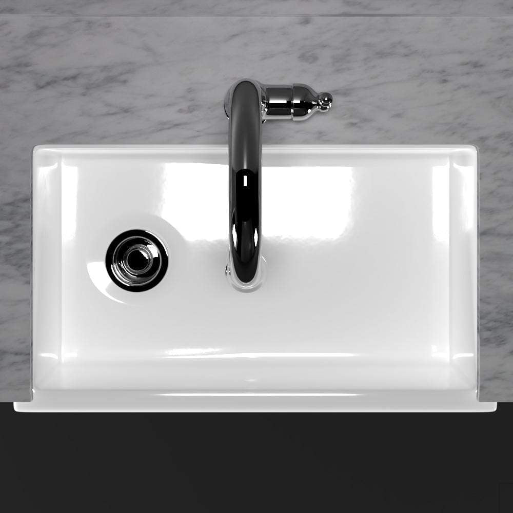 30" Hempstead Fireclay Reversible Single-Bowl Farmhouse Sink with Offset Drain