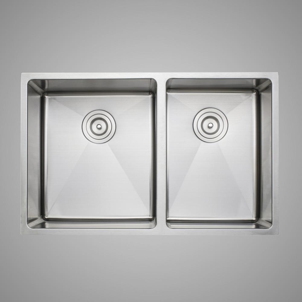 30" Monson Stainless Steel Double-Bowl Undermount Sink