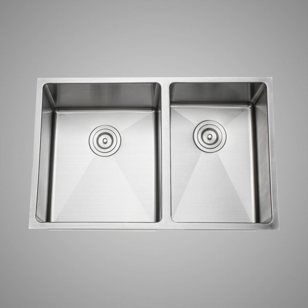 30" Monson Stainless Steel Double-Bowl Undermount Sink