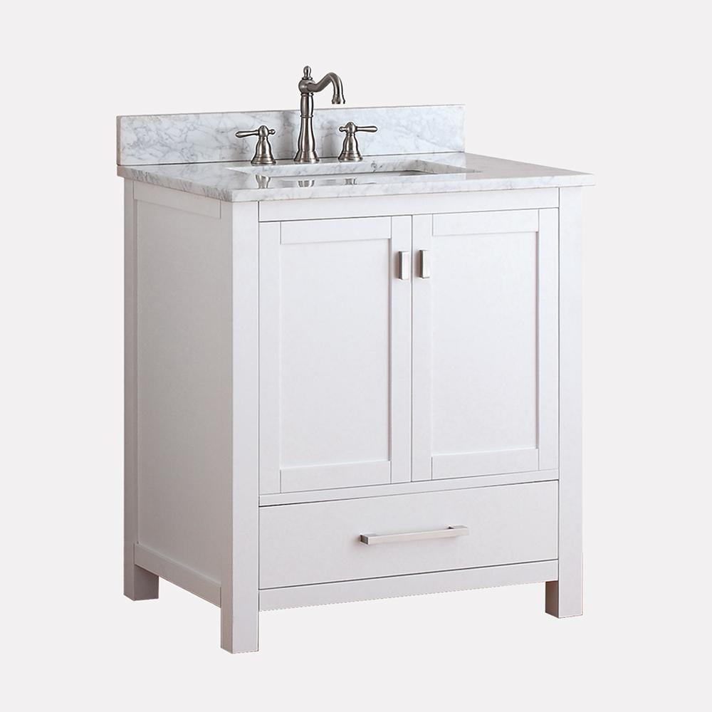30" Noxon Vanity for Rectangular Undermount Sink - White