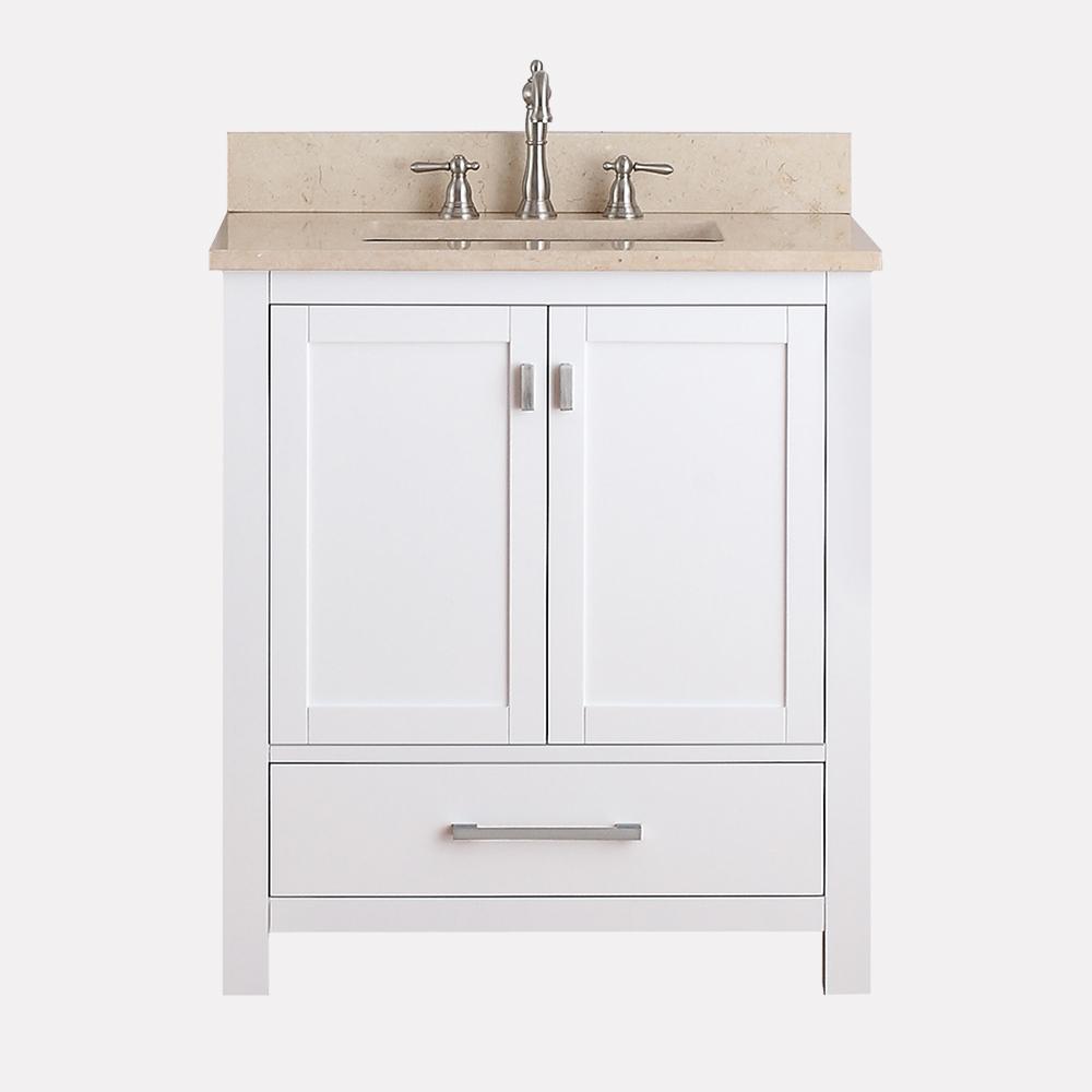 30" Noxon Vanity for Rectangular Undermount Sink - White