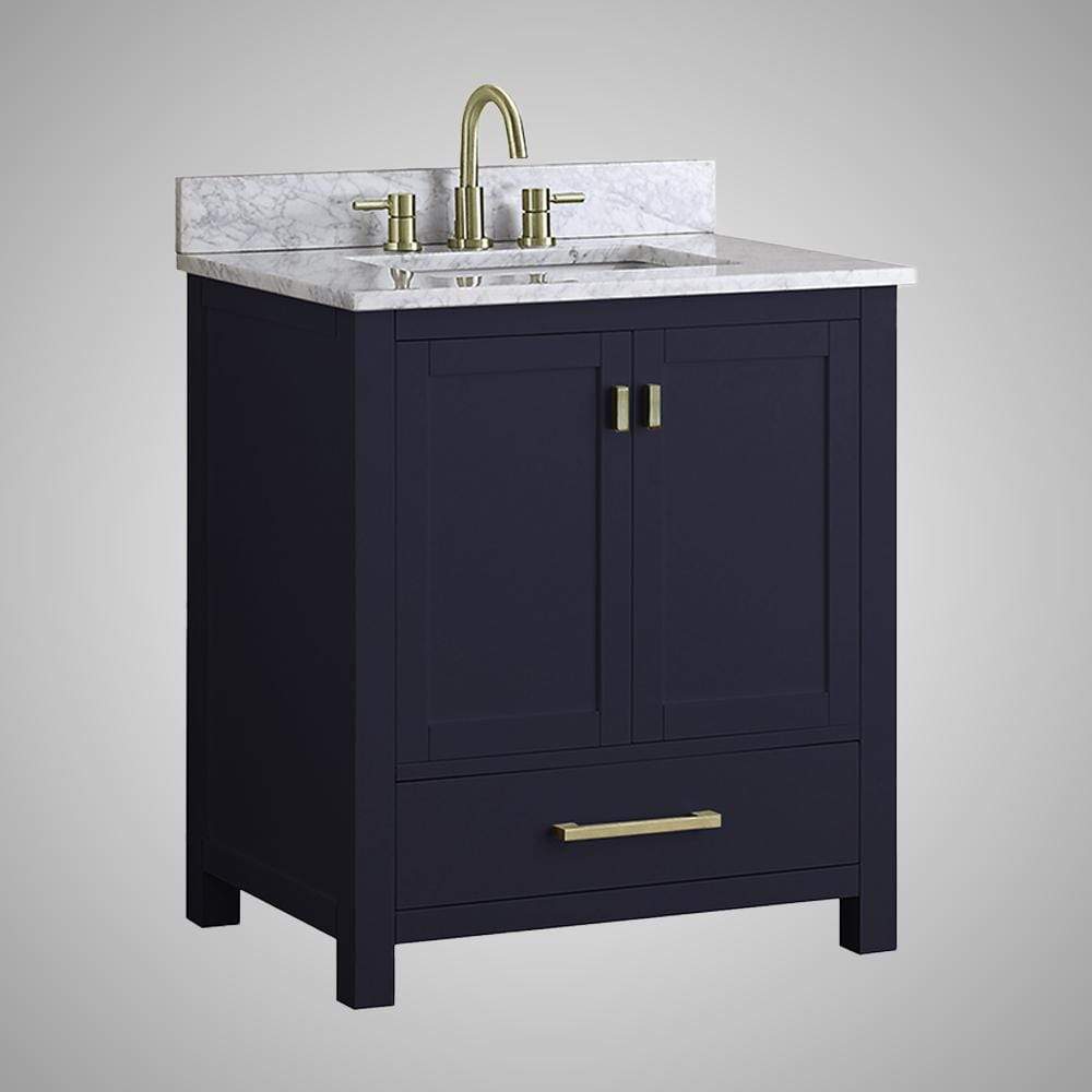 30" Romani Vanity Cabinet for Rectangular Undermount Sink - Navy Blue