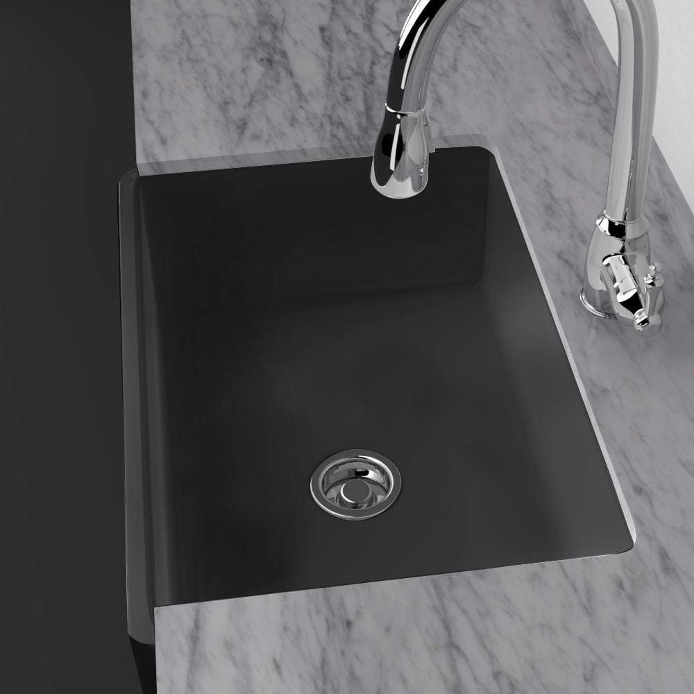 30" Veli Handcrafted Fireclay Single-Bowl Smooth Farmhouse B-Grade Sink - Matte Black