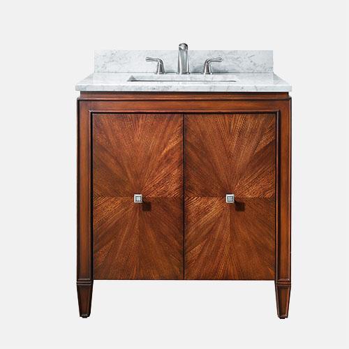 31" Coram Vanity for Rectangular Undermount Sinks - New Walnut