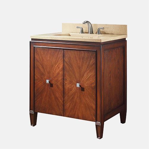 31" Coram Vanity for Rectangular Undermount Sinks - New Walnut