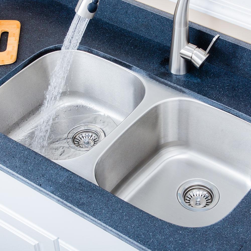32" Monson Stainless Steel Double-Bowl Undermount Sink