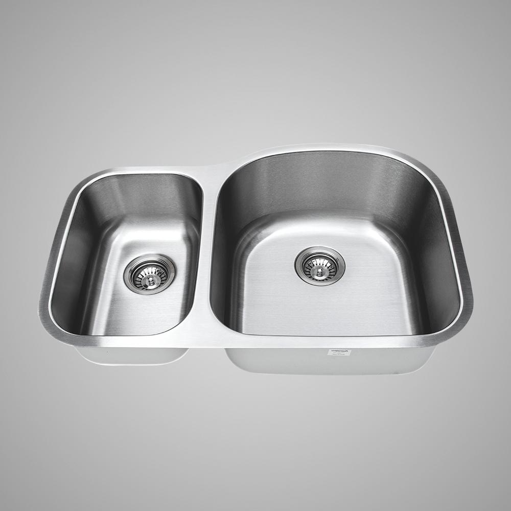32" Nashua Stainless Steel Double-Bowl Undermount Sink