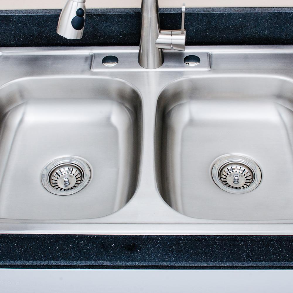 33" Massena Stainless Steel Double-Bowl Drop-In Sink