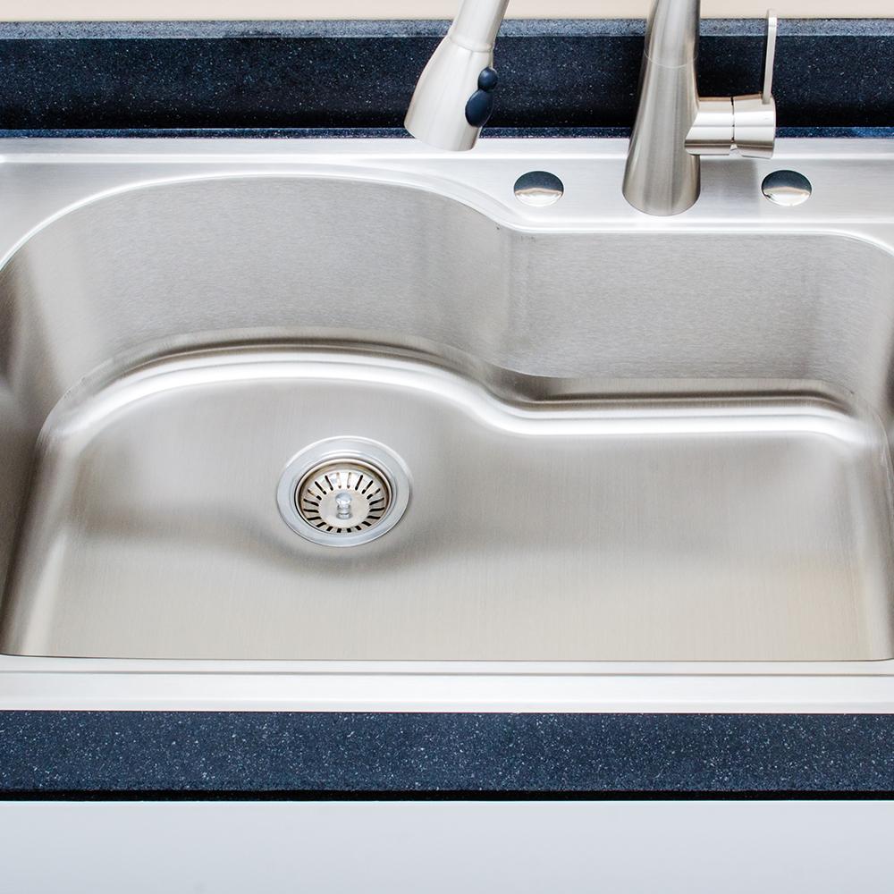 33" Sebec Stainless Steel Single-Bowl Drop-In Sink