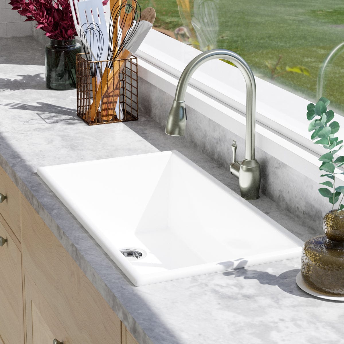 34" Popsey Fireclay Single-Bowl Undermount B-Grade Sink