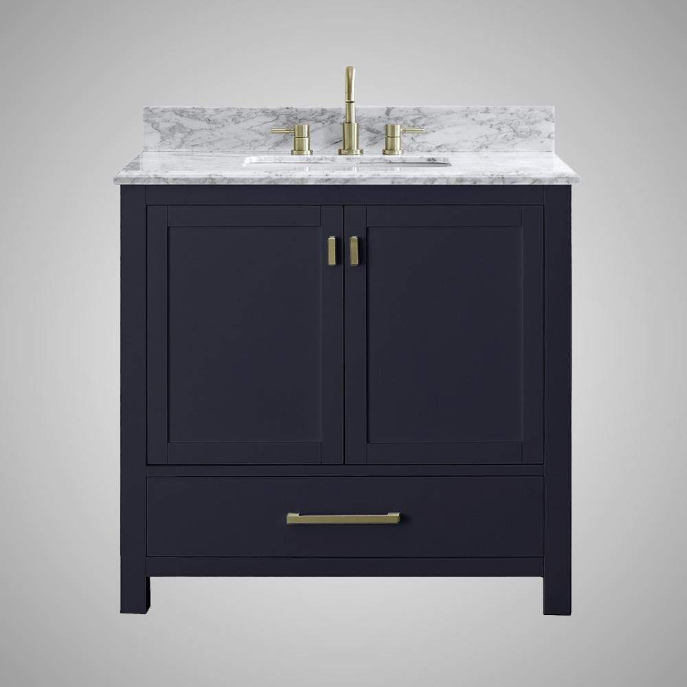 36" Romani Vanity Cabinet for Rectangular Undermount Sink - Navy Blue