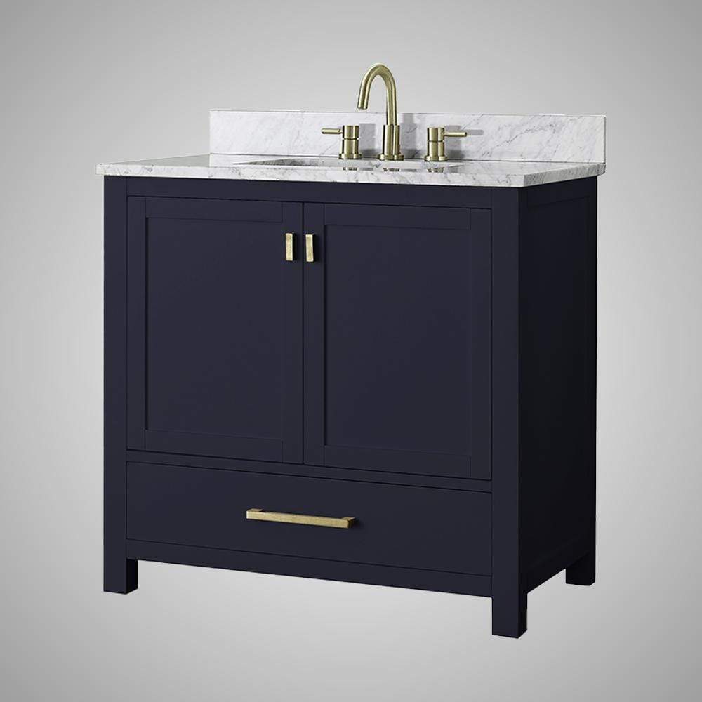 36" Romani Vanity Cabinet for Rectangular Undermount Sink - Navy Blue