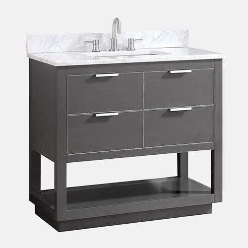 36" Tendoy Vanity Cabinet for Rectangular Undermount Sink - Twilight Gray